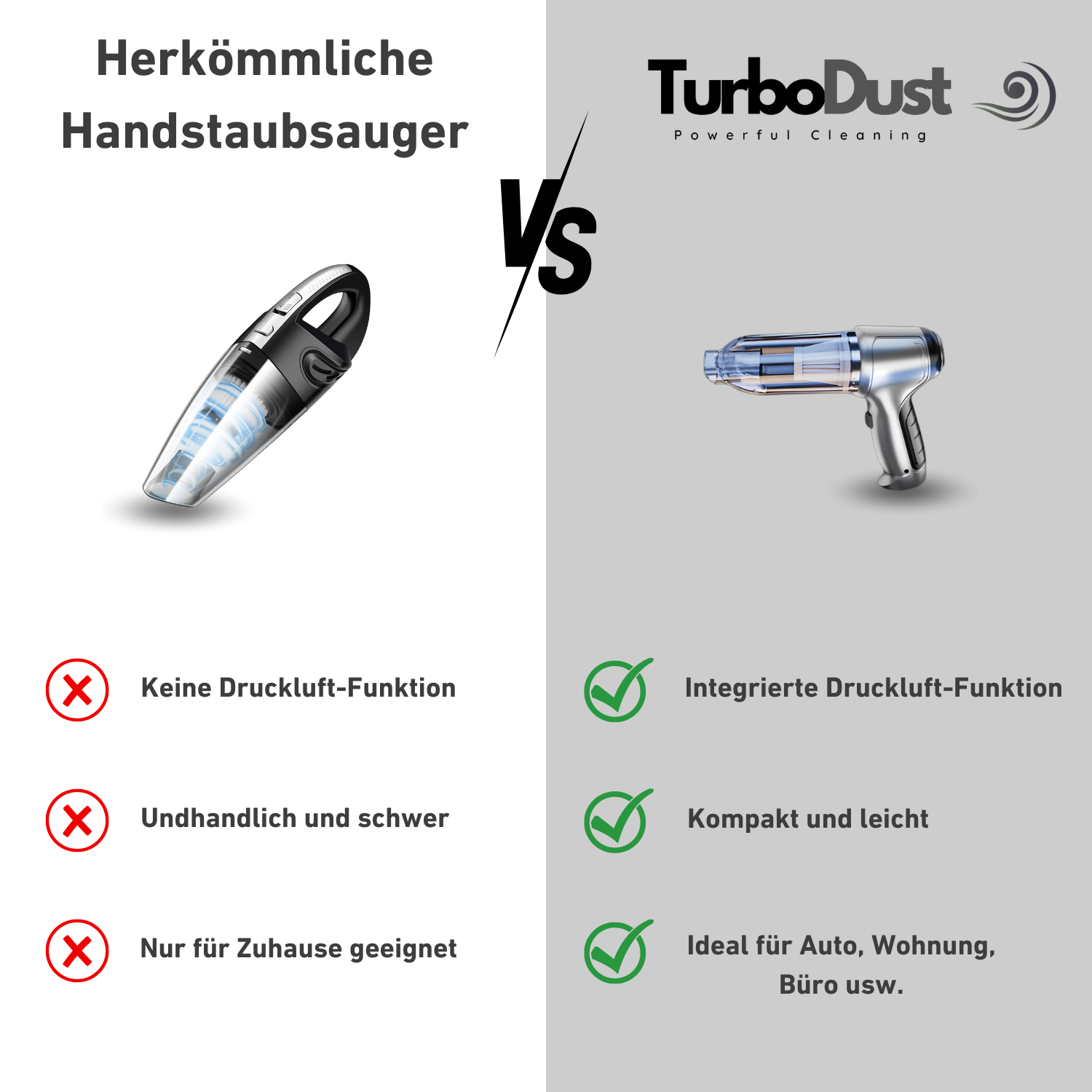 Turbo Clean Handstaubsauger in Nordrhein-Westfalen - Neuss, Staubsauger  gebraucht kaufen